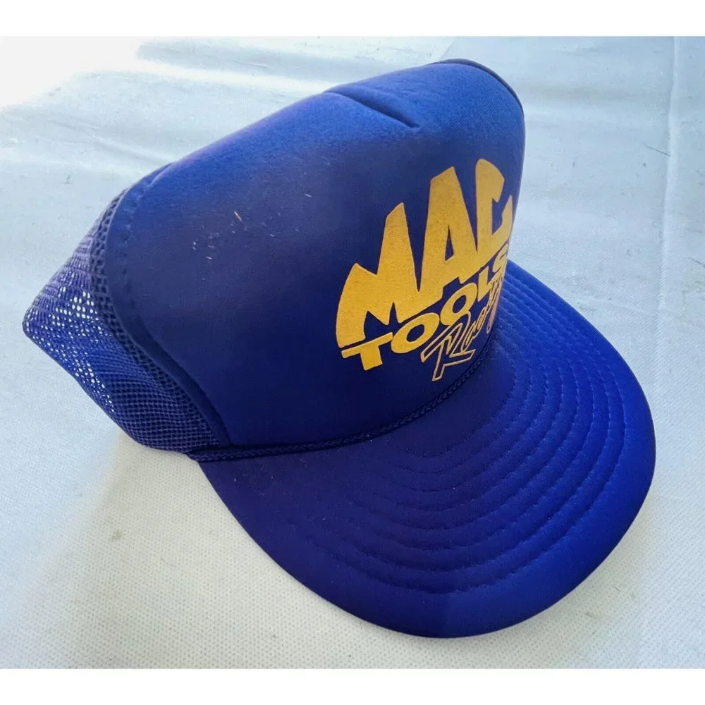 NWOT Mac Tools Racing Vintage Nissin Trucker Hat Cap Purple Lakers Rare